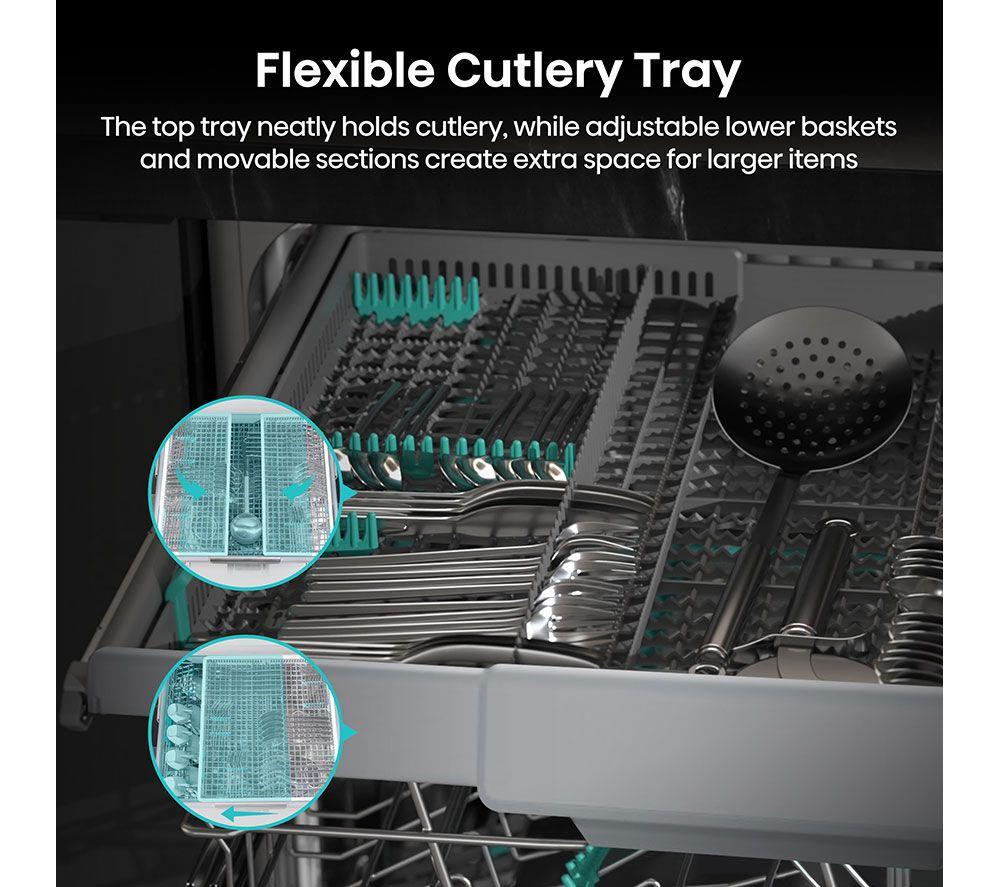 Lavavajillas de tamaño estándar HISENSE HS663A90BXUK - Negro Inox