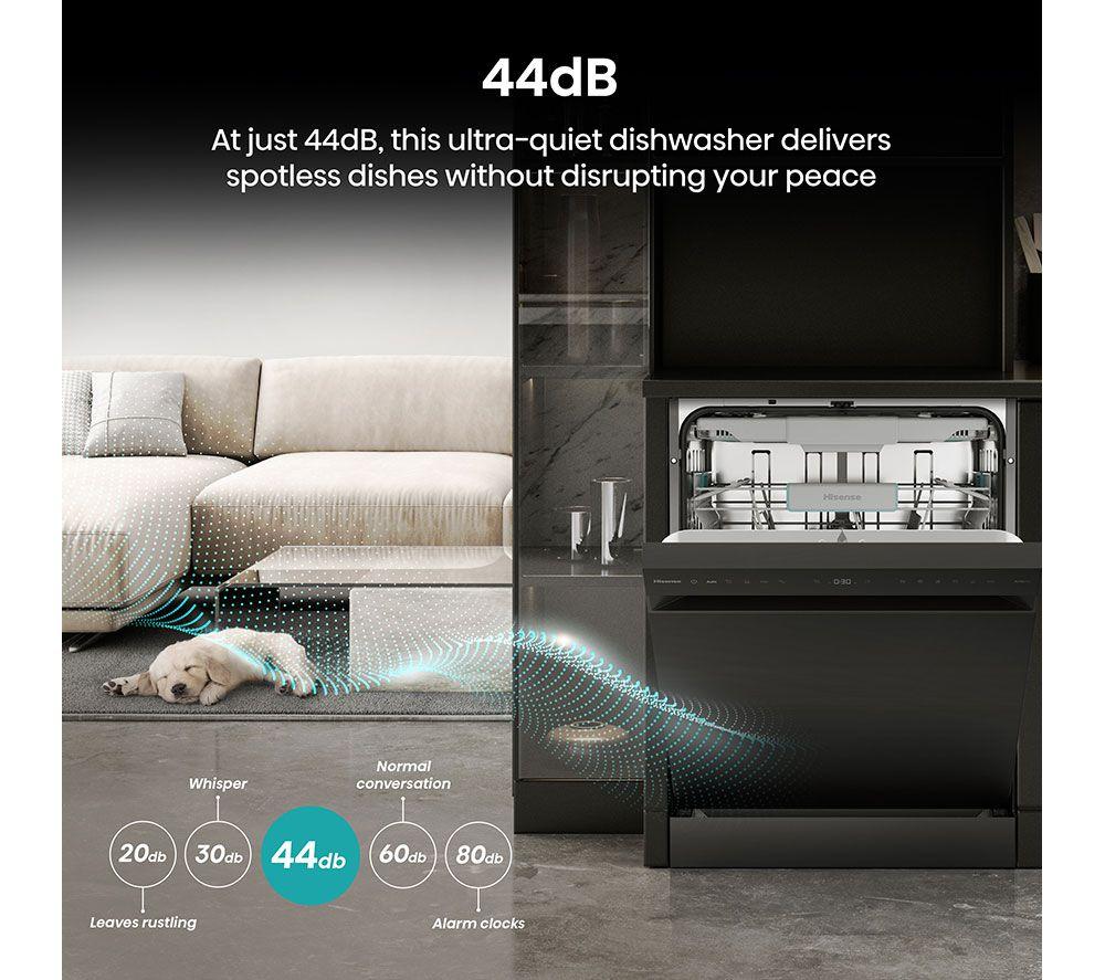 Lavavajillas de tamaño estándar HISENSE HS663A90BXUK - Negro Inox