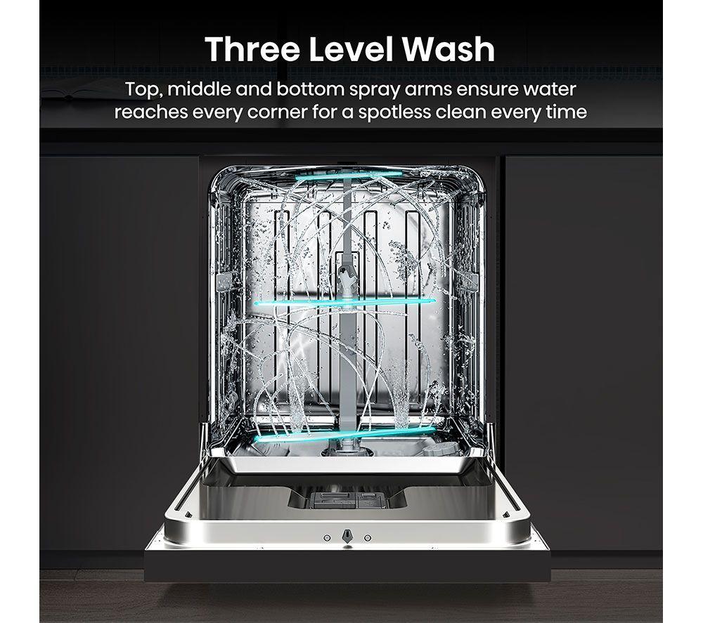 Lavavajillas de tamaño estándar HISENSE HS663A90BXUK - Negro Inox
