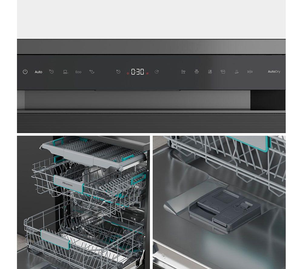 Lavavajillas de tamaño estándar HISENSE HS663A90BXUK - Negro Inox