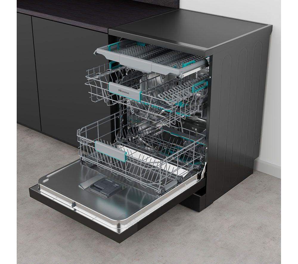 Lavavajillas de tamaño estándar HISENSE HS663A90BXUK - Negro Inox