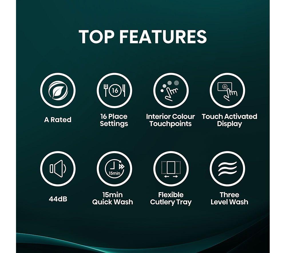 HISENSE HS663A90XUK Full-size Dishwasher - Stainless Steel