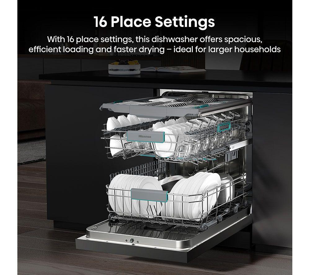 HISENSE HS663A90XUK Full-size Dishwasher - Stainless Steel