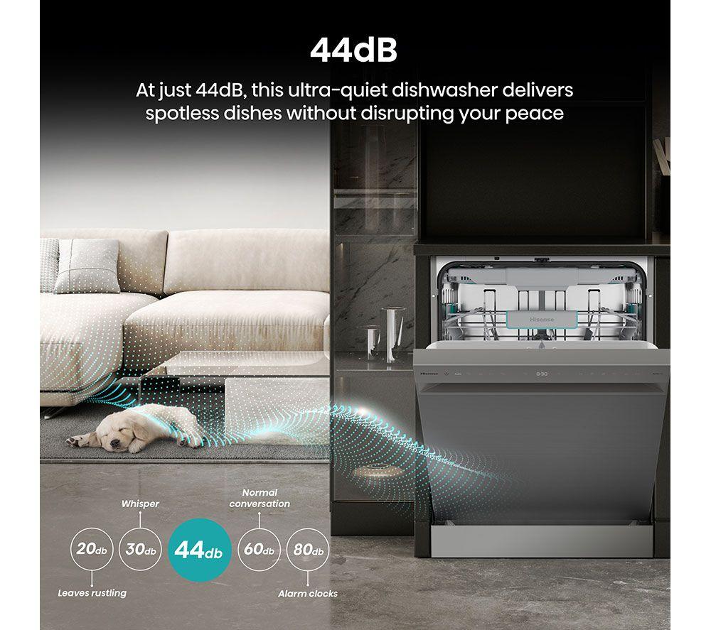 HISENSE HS663A90XUK Full-size Dishwasher - Stainless Steel