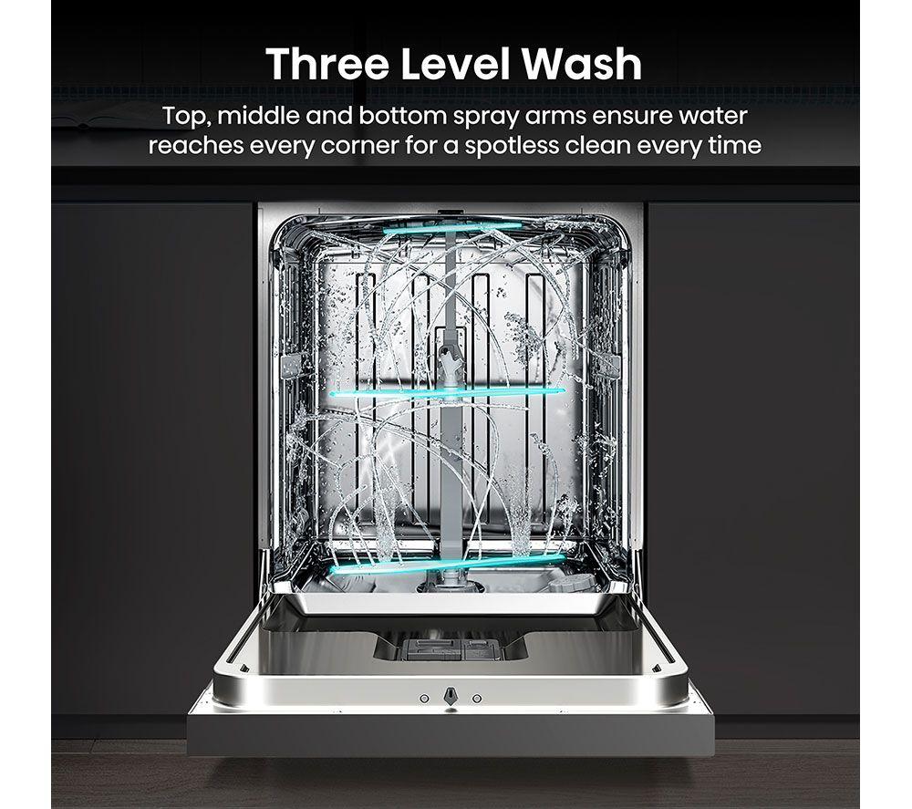 HISENSE HS663A90XUK Full-size Dishwasher - Stainless Steel