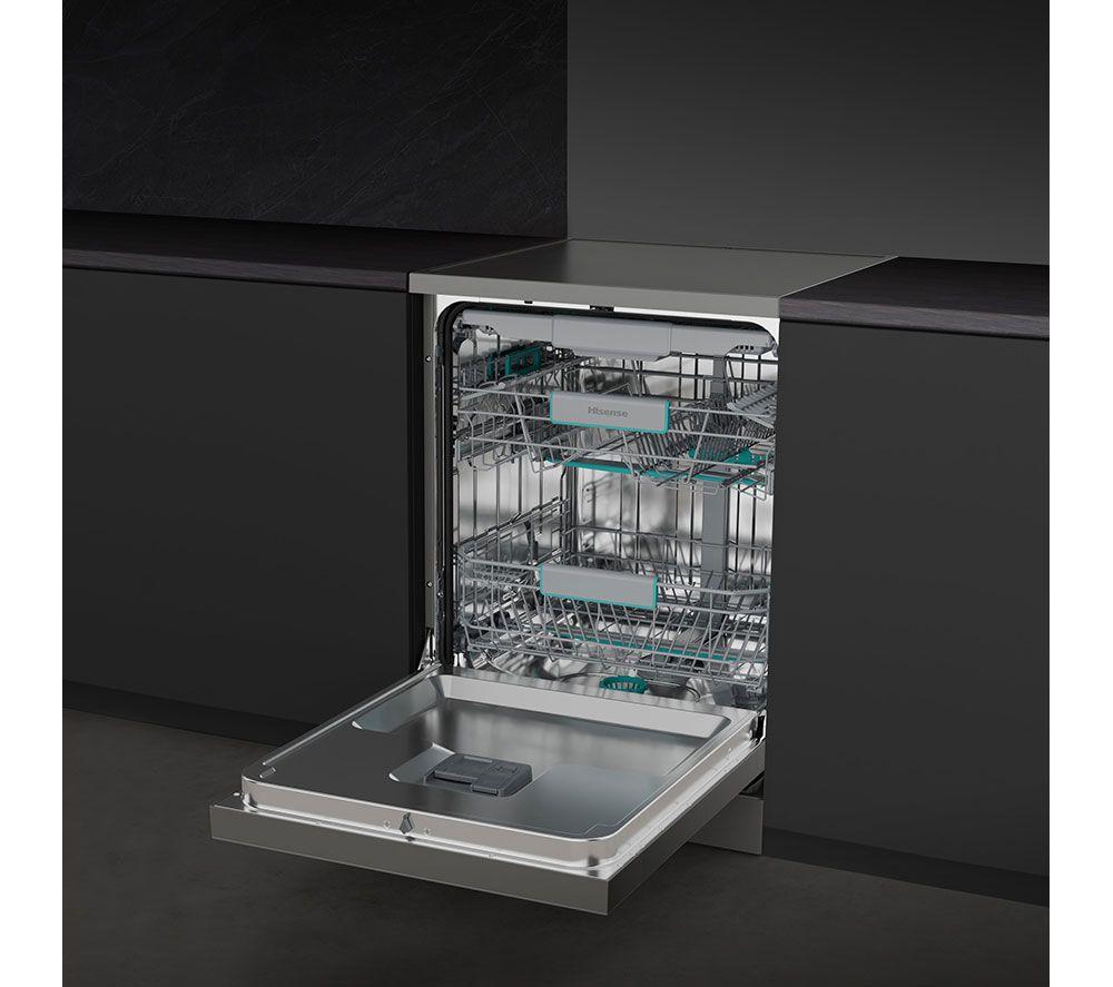 HISENSE HS663A90XUK Full-size Dishwasher - Stainless Steel