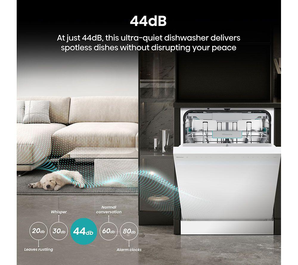 Lavavajillas HISENSE HS663A90WUK de tamaño completo - Blanco