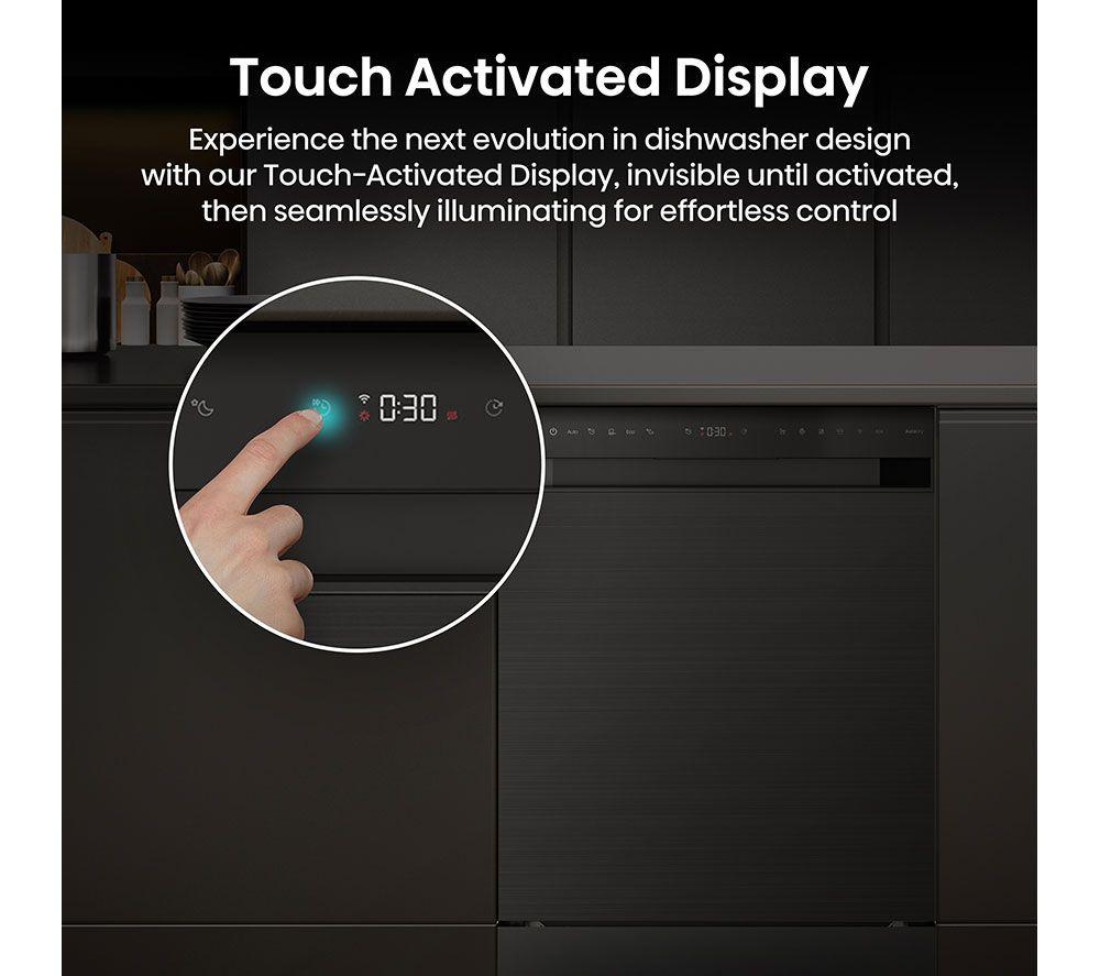 Lavavajillas de tamaño completo Hisense HS673A90BXUK con WiFi - Negro
