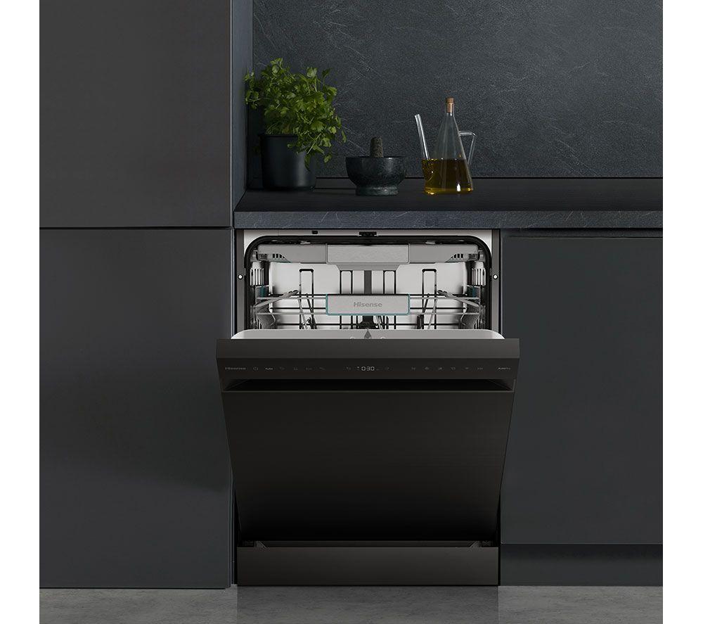 Lavavajillas de tamaño completo Hisense HS673A90BXUK con WiFi - Negro