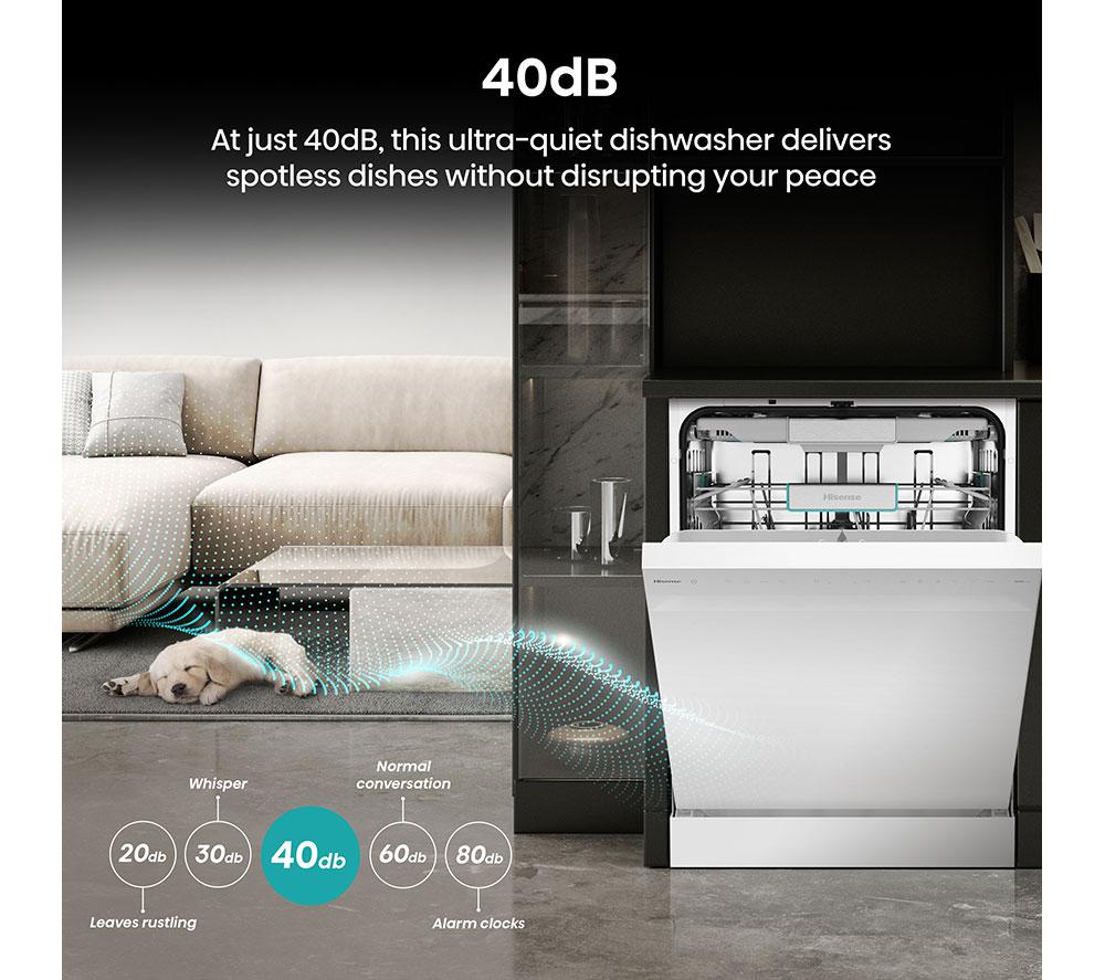 Lavavajillas de tamaño completo con WiFi HISENSE HS673A90WUK - Blanco