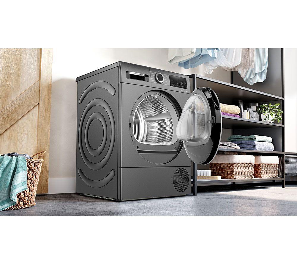 BOSCH Serie 6 WQG245R2GB Secadora con bomba de calor de 9 kg - Grafito