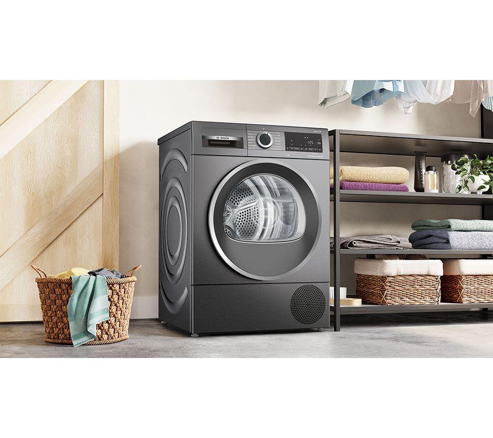 BOSCH Serie 6 WQG245R2GB Secadora con bomba de calor de 9 kg - Grafito