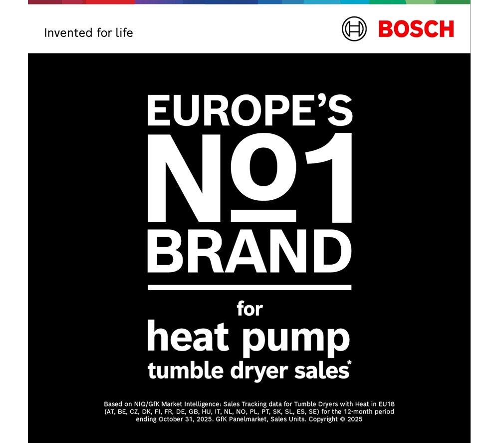 BOSCH Serie 6 WQG245R2GB Secadora con bomba de calor de 9 kg - Grafito