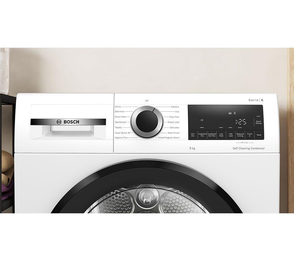 BOSCH Serie 6 WQG24502GB Secadora de bomba de calor de 9 kg - Blanca