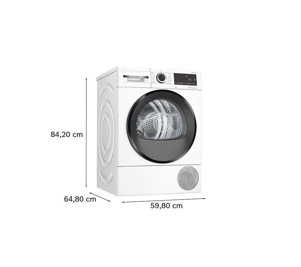 BOSCH Serie 6 WQG24502GB Secadora de bomba de calor de 9 kg - Blanca