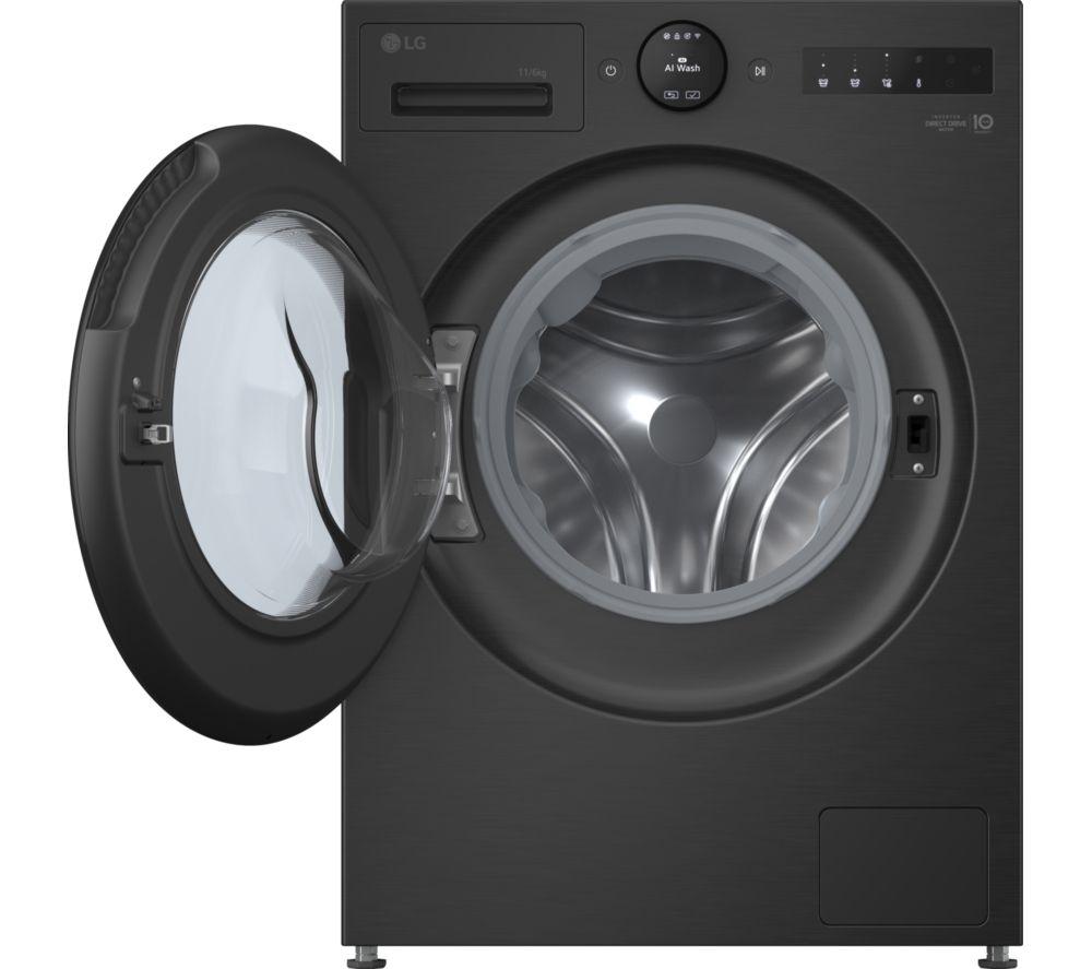 LG Serie 7 AI Direct Drive W4X7016TBB Lavadora secadora con Wi-Fi de 11 kg - Negro mate