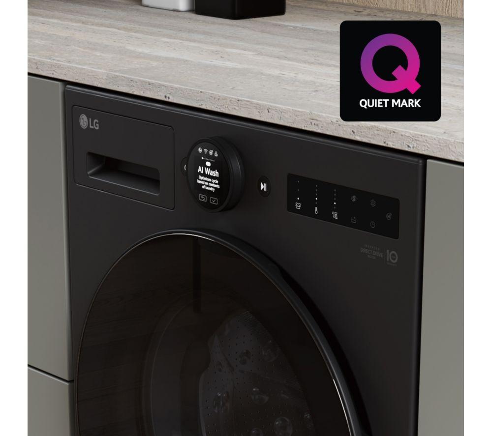 LG Serie 7 AI Direct Drive W4X7016TBB Lavadora secadora con Wi-Fi de 11 kg - Negro mate