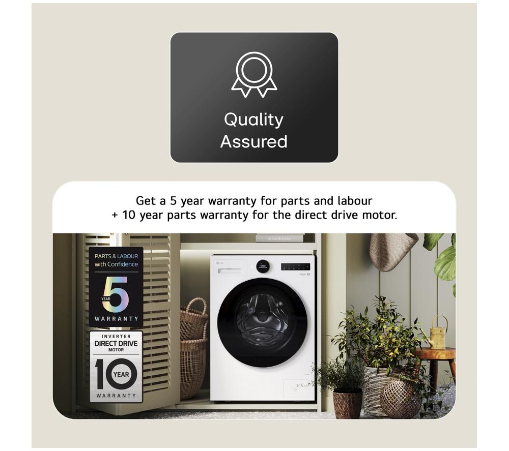 Lavadora-Secadora LG Serie 7 con Inteligencia Artificial Direct Drive W4X7016TWB, 11 kg, WiFi - Blanco