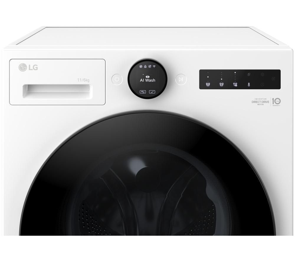 Lavadora-Secadora LG Serie 7 con Inteligencia Artificial Direct Drive W4X7016TWB, 11 kg, WiFi - Blanco