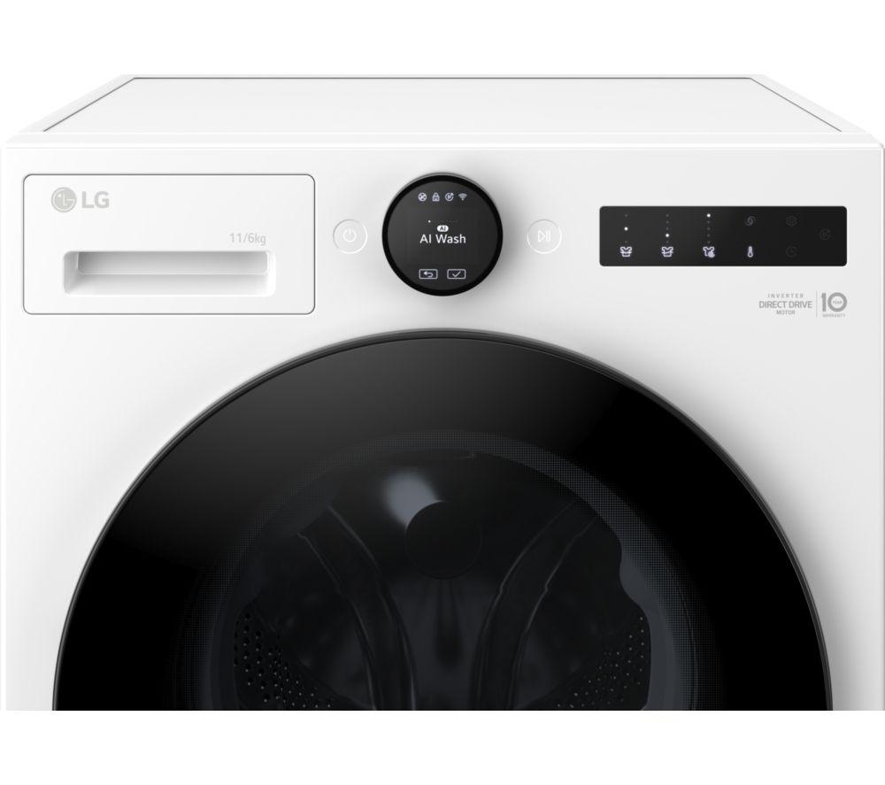 Lavadora-Secadora LG Serie 7 con Inteligencia Artificial Direct Drive W4X7016TWB, 11 kg, WiFi - Blanco