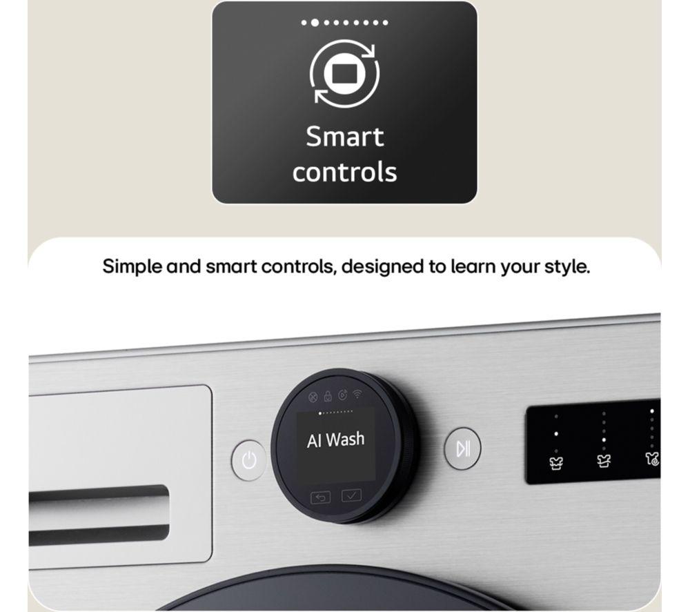 Lavadora-Secadora LG Serie 7 con Inteligencia Artificial Direct Drive W4X7016TWB, 11 kg, WiFi - Blanco