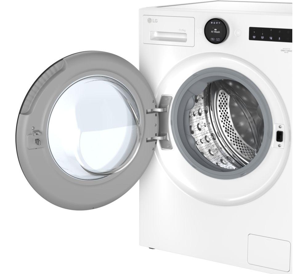 Lavadora-Secadora LG Serie 7 con Inteligencia Artificial Direct Drive W4X7016TWB, 11 kg, WiFi - Blanco