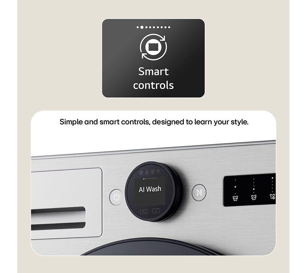 Lavadora-Secadora LG Serie 7 con Inteligencia Artificial Direct Drive W4X7016TWB, 11 kg, WiFi - Blanco