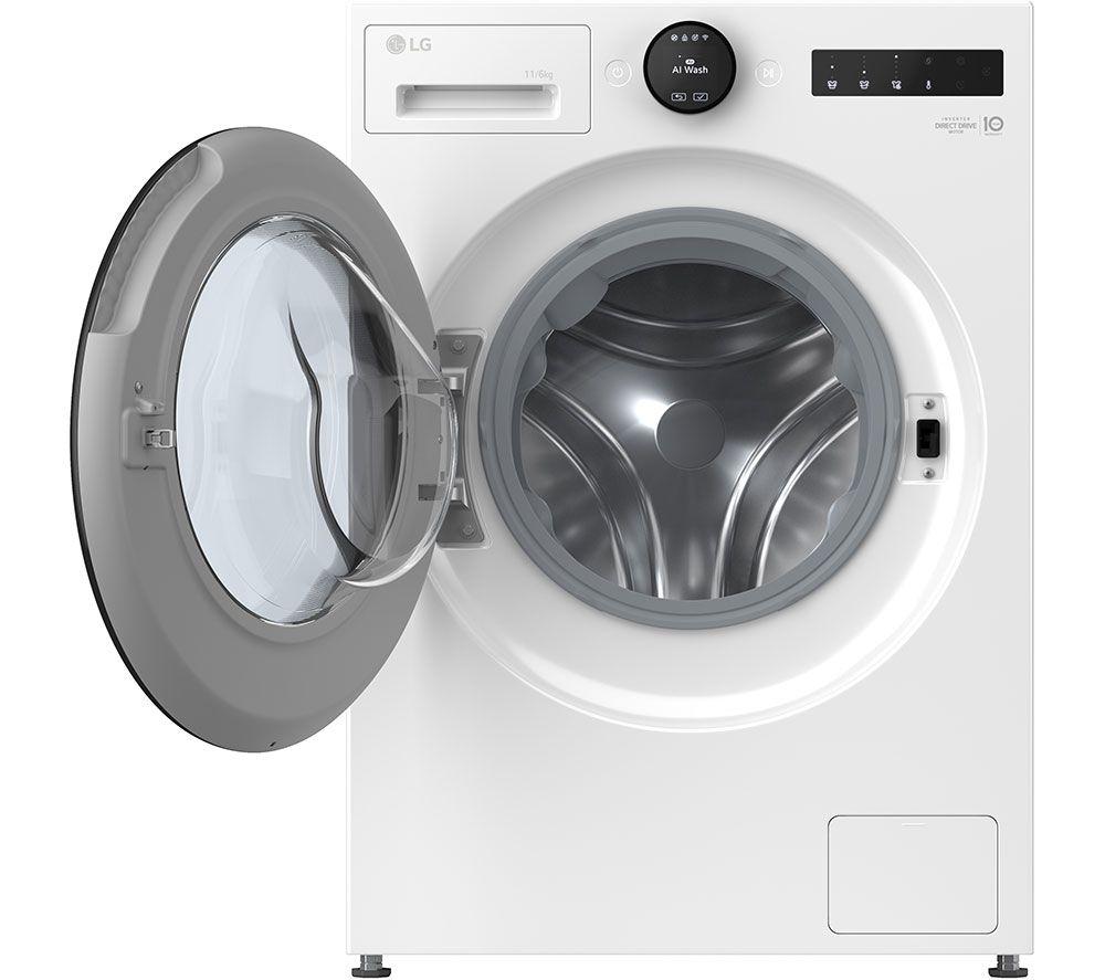 Lavadora-Secadora LG Serie 7 con Inteligencia Artificial Direct Drive W4X7016TWB, 11 kg, WiFi - Blanco
