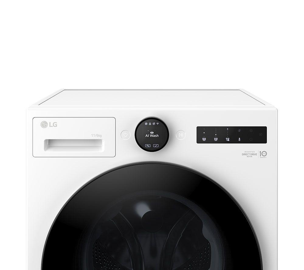 Lavadora-Secadora LG Serie 7 con Inteligencia Artificial Direct Drive W4X7016TWB, 11 kg, WiFi - Blanco