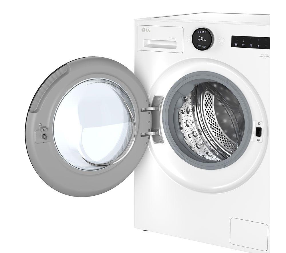Lavadora-Secadora LG Serie 7 con Inteligencia Artificial Direct Drive W4X7016TWB, 11 kg, WiFi - Blanco