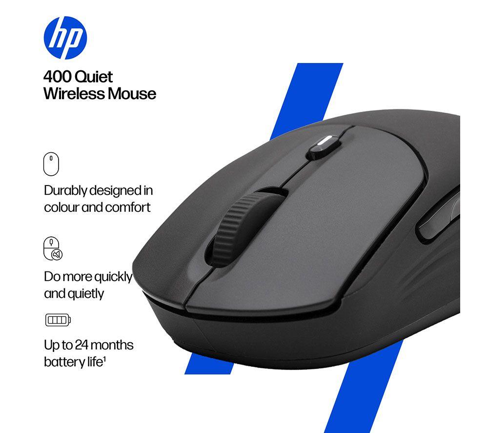HP 400 Ratón óptico inalámbrico silencioso - Negro