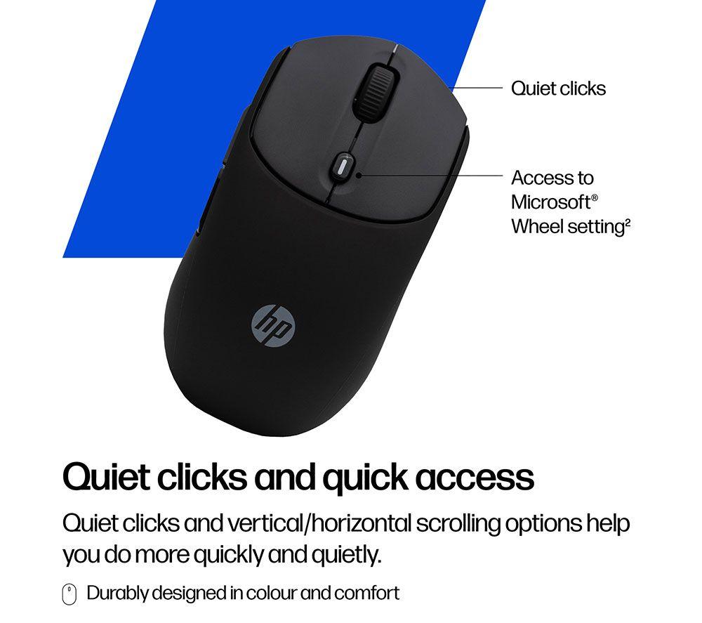 HP 400 Ratón óptico inalámbrico silencioso - Negro