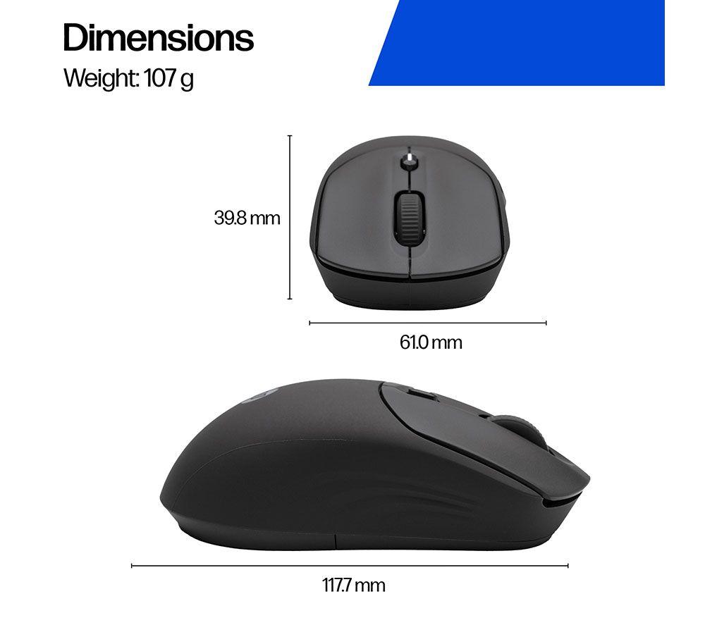HP 400 Ratón óptico inalámbrico silencioso - Negro