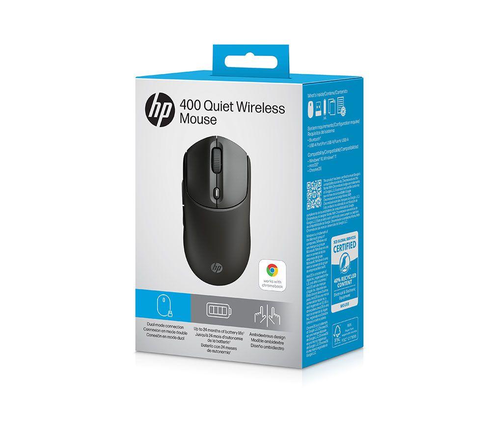 HP 400 Ratón óptico inalámbrico silencioso - Negro