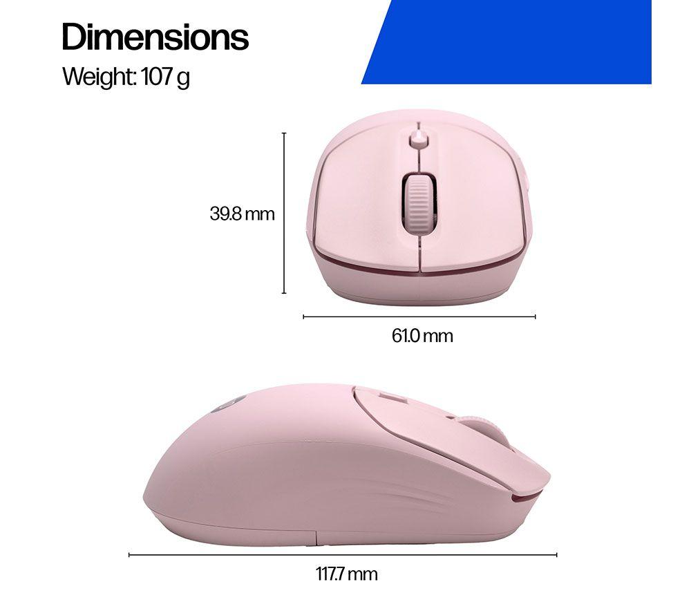 Ratón óptico inalámbrico silencioso HP 400 - Rosa
