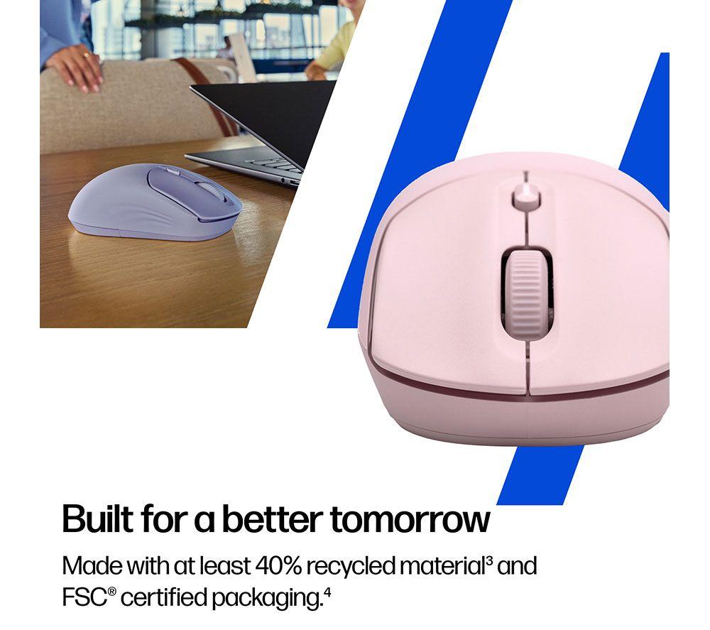 Ratón óptico inalámbrico silencioso HP 400 - Rosa