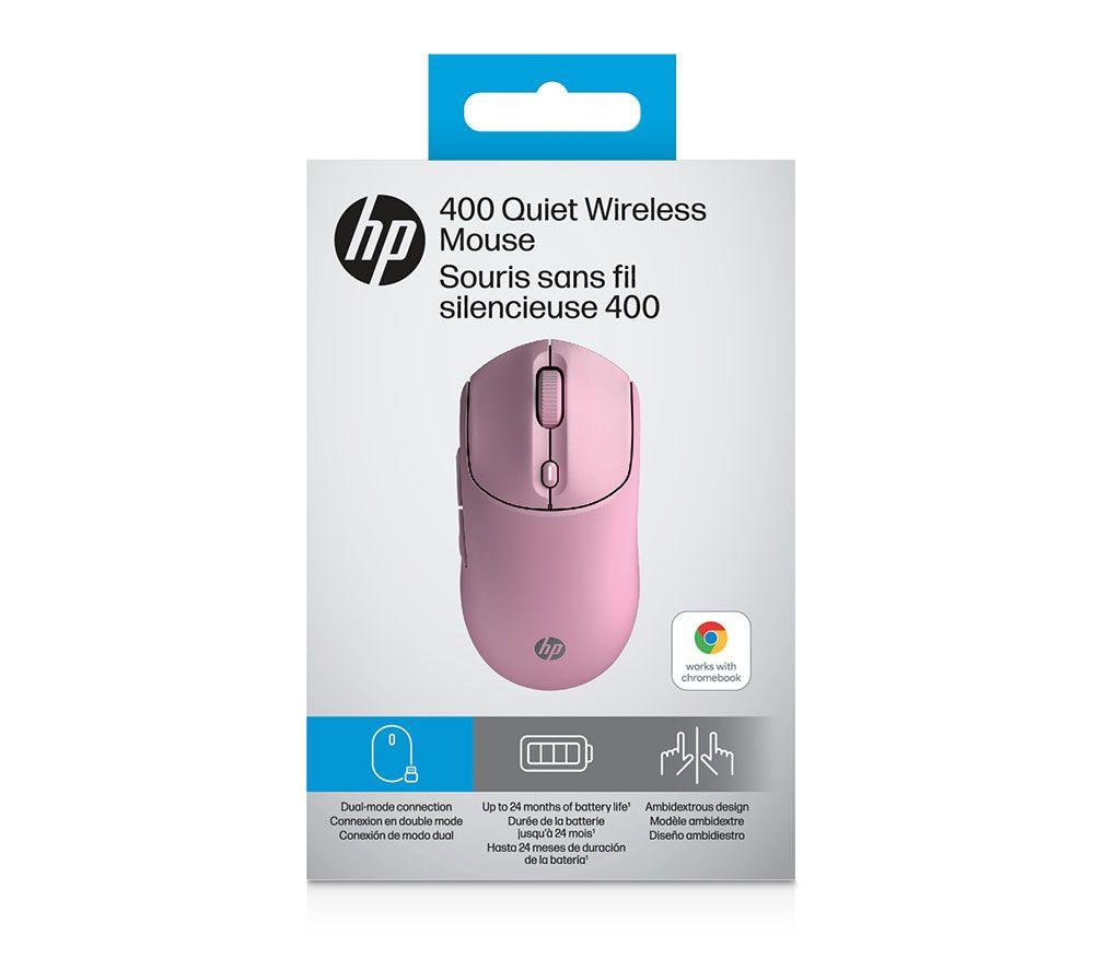 Ratón óptico inalámbrico silencioso HP 400 - Rosa