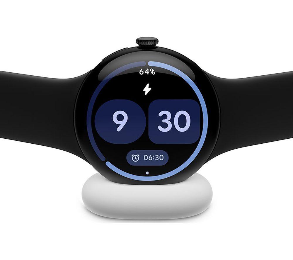 GOOGLE Pixel Watch 4 4G LTE - Matte Black Aluminium Case with Obsidian Active Band, 45 mm