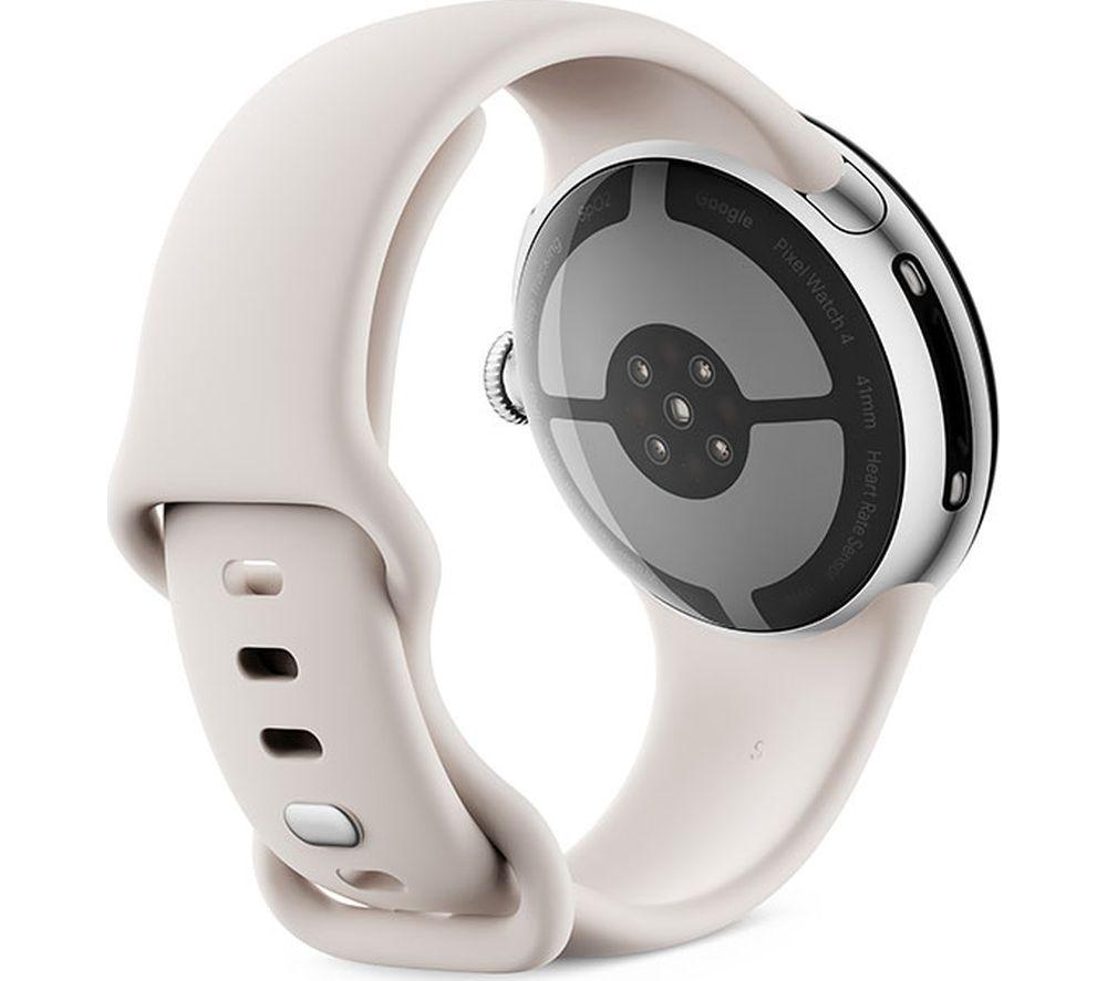 GOOGLE Pixel Watch 4 4G LTE - Silver Aluminium Case with Porcelain Active Band, 45 mm