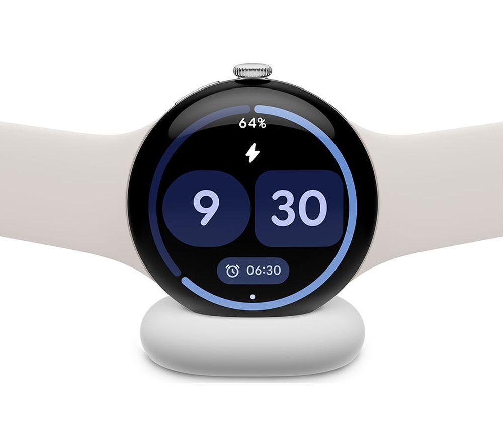 GOOGLE Pixel Watch 4 4G LTE - Silver Aluminium Case with Porcelain Active Band, 45 mm