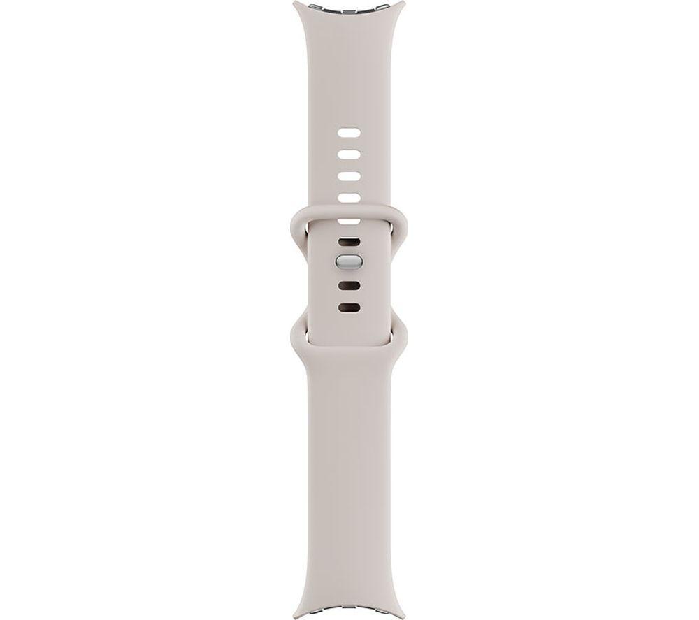 GOOGLE Pixel Watch 4 4G LTE – Silbernes Aluminiumgehäuse mit weißem Sportarmband, 45 mm