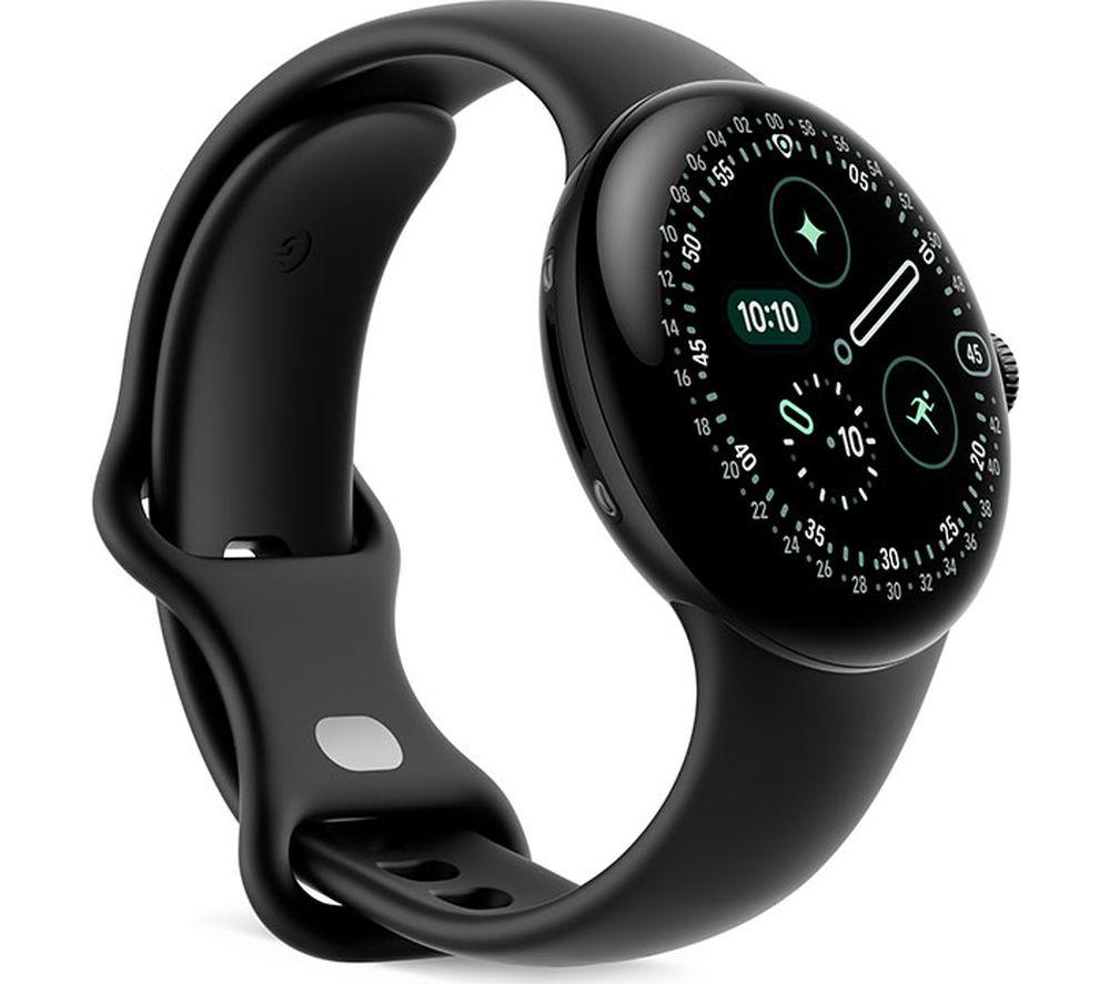 GOOGLE Pixel Watch 4 WiFi - Matte Black Aluminium Case with Obsidian Active Band, 41 mm