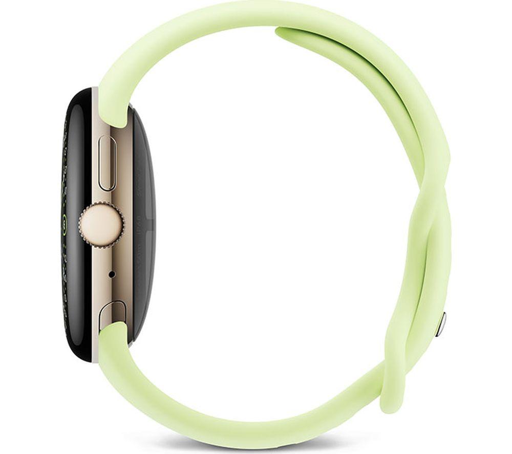 GOOGLE Pixel Watch 4 4G LTE - Champagne Gold Aluminium Case with Lemongrass Active Band, 41 mm