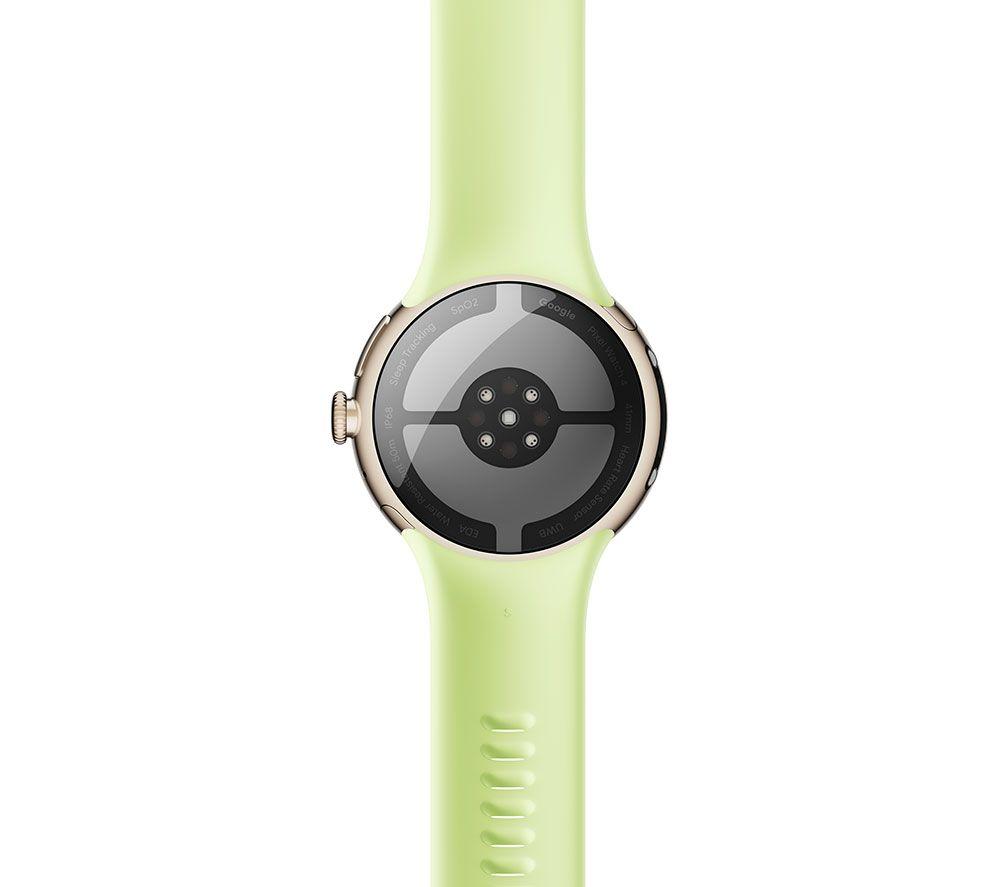 GOOGLE Pixel Watch 4 4G LTE - Champagne Gold Aluminium Case with Lemongrass Active Band, 41 mm