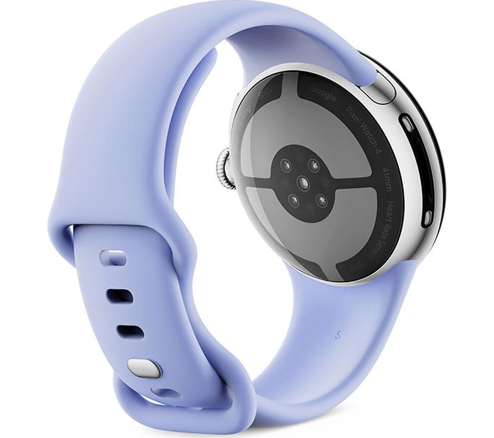 GOOGLE Pixel Watch 4 4G LTE - Silver Aluminium Case with Iris Active Band, 41 mm