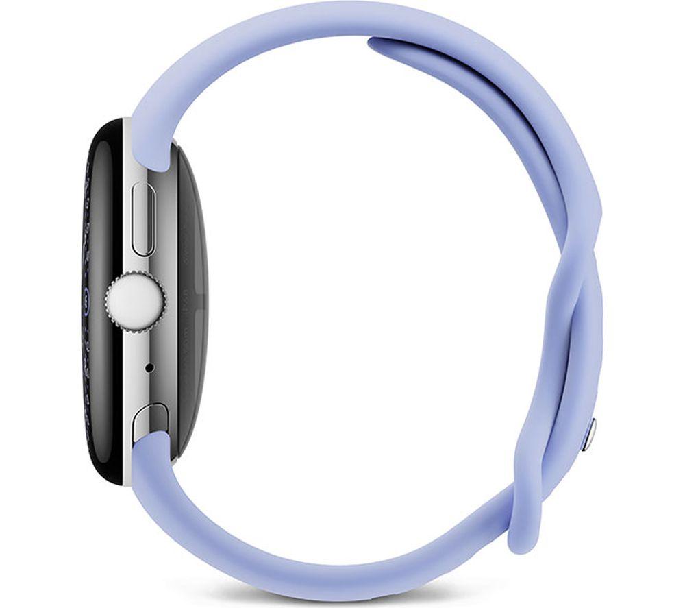 GOOGLE Pixel Watch 4 4G LTE - Silver Aluminium Case with Iris Active Band, 41 mm