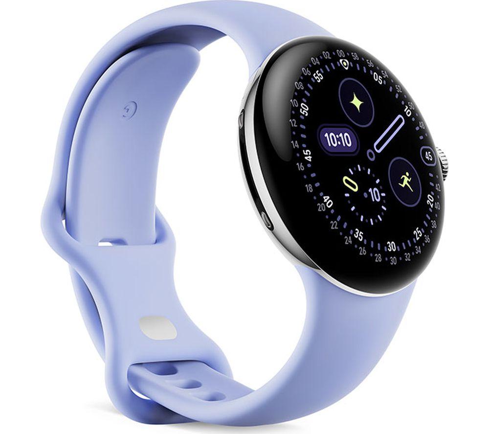 GOOGLE Pixel Watch 4 4G LTE - Silver Aluminium Case with Iris Active Band, 41 mm