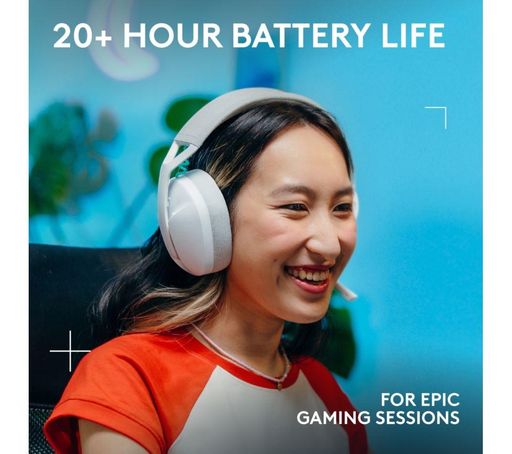 LOGITECH G321 LIGHTSPEED Kabelloses Bluetooth Gaming-Headset – Weiß