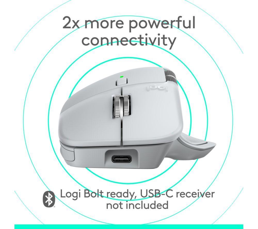 Mouse inalámbrico LOGITECH MX Master 4 para Mac - Blanco plateado