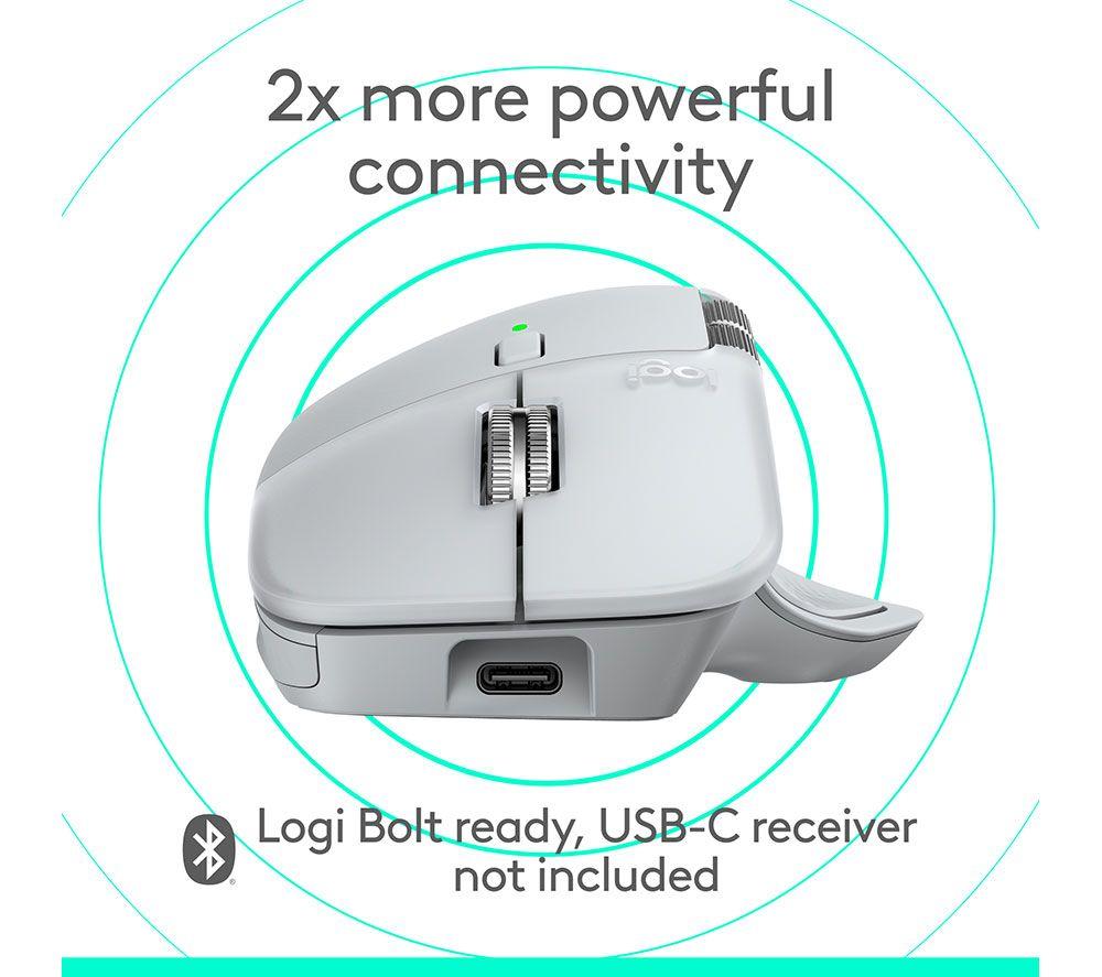 Mouse inalámbrico LOGITECH MX Master 4 para Mac - Blanco plateado
